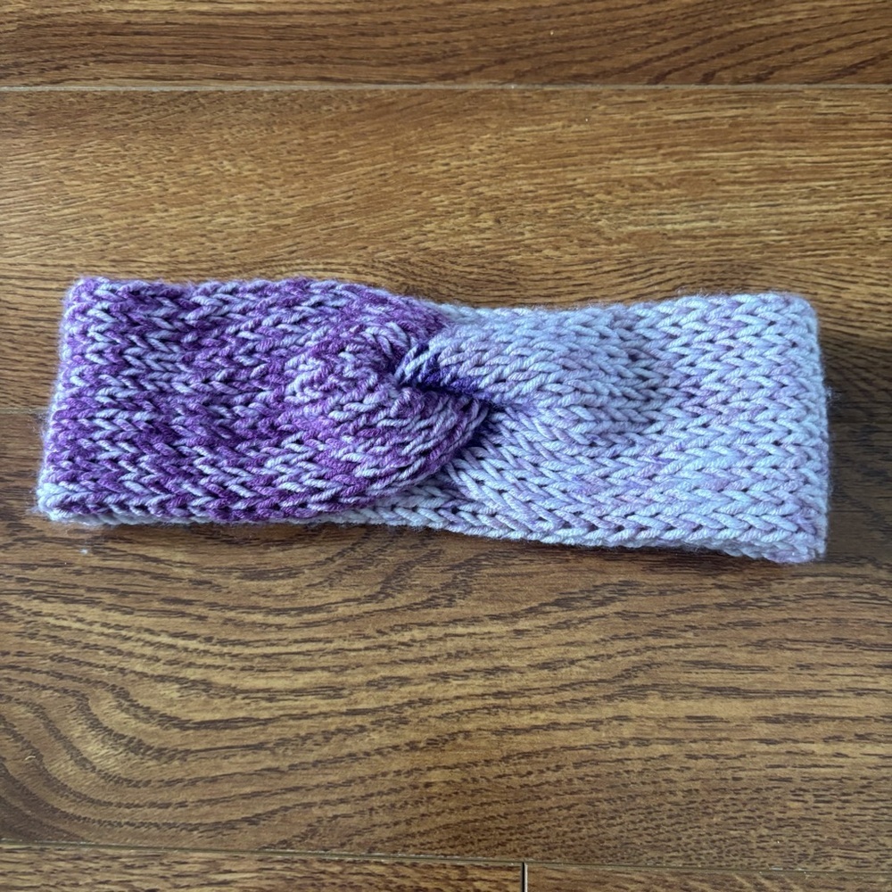 Studio 120 handmade purple Knitted twisted Headband